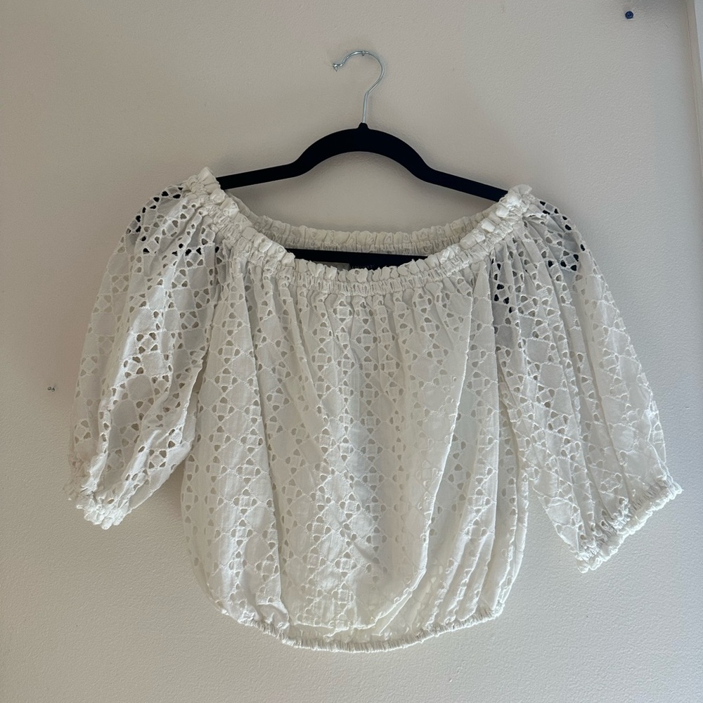 Forever 21 Geometric off the shoulder top